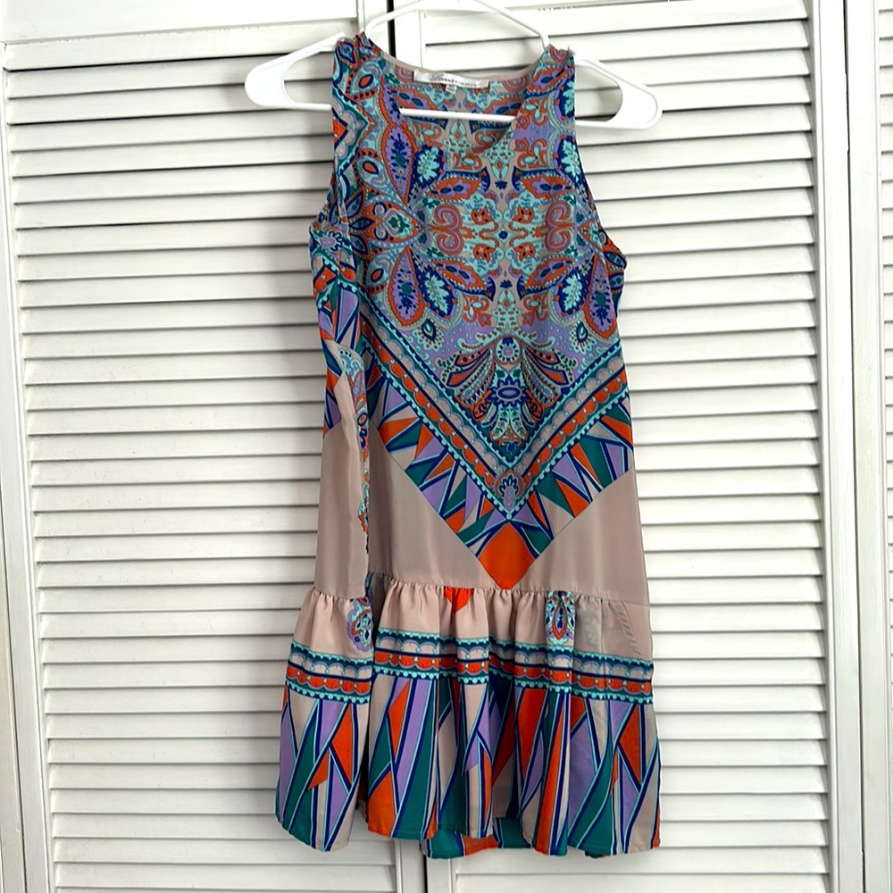 Lovers + Friends Pink Paisley Drop Waist Dress